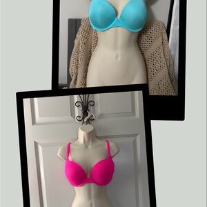 2 Smart & Sexy Push Up Add A Size Bras